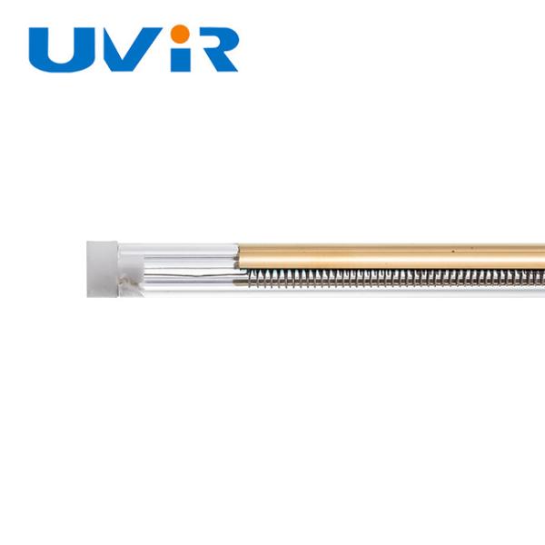 lampe d'infrarouge de la vague 1kw moyenne, lampes de chauffage de quartz avec le réflecteur d'or