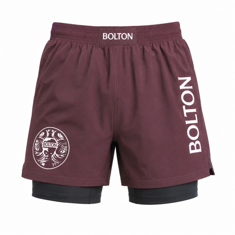 Stretch 2 in 1 Grappling Shorts MMA Jiu Jitsu Workout Competition Training Gear