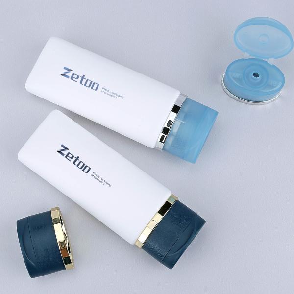 60ml Sunscreen Tube White Empty Squeeze Tube Containers Customized With Oval Flip Top Cap