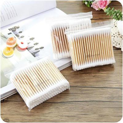 Cotonete de algodão médico do bom Softness, cotonetes derrubados algodão 100% da higiene