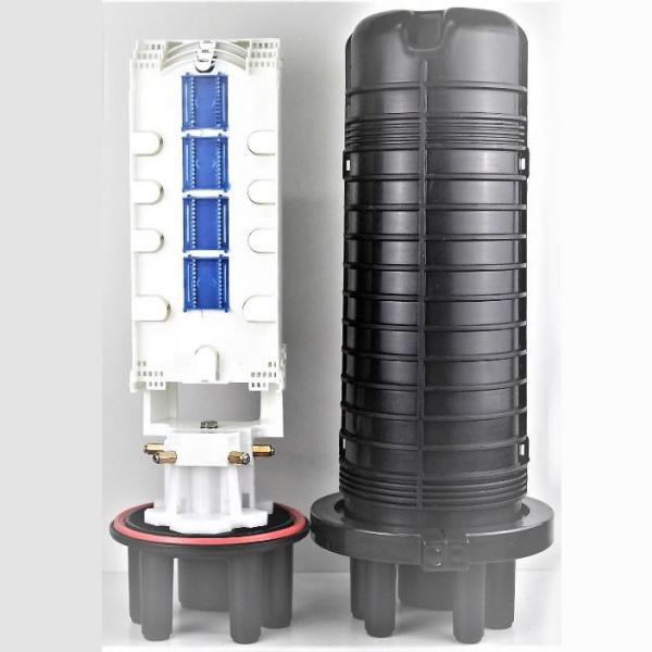 Material de 6 de los puertos 144 de la base 4 de las bandejas de la fibra óptica del empalme del recinto ABS de la bóveda