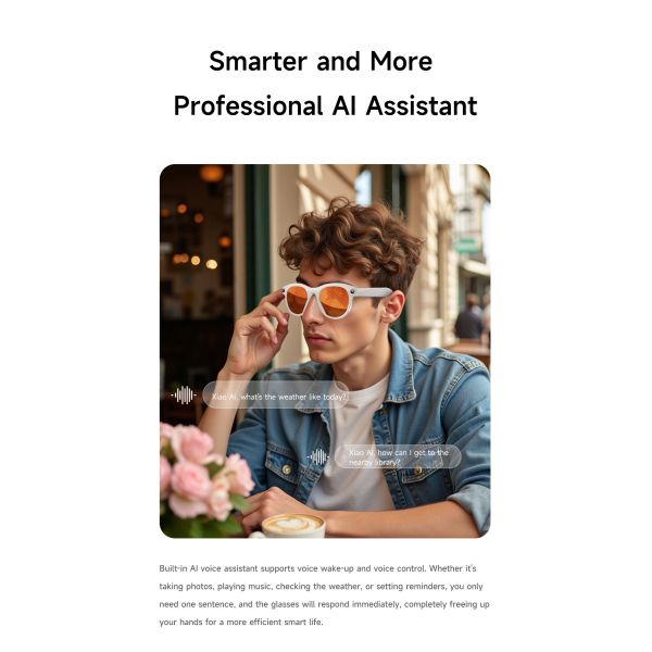 Ai Smart Glasses M88 Intelligent Object Recognition Translator Music Play Bt Calling High pixel Camera IP54 Waterproof App