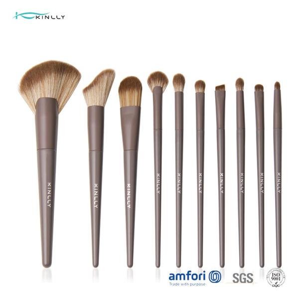 10pcs Aluminium Ferrule Full Face Makeup Brush Set