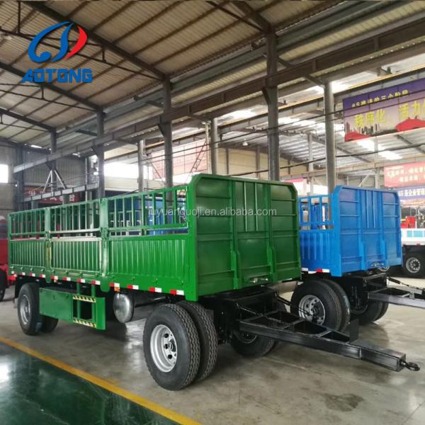 Leaf Spring Suspension Farm Wagon Trailer With Turntable Drawbar Madagascar Full Type
