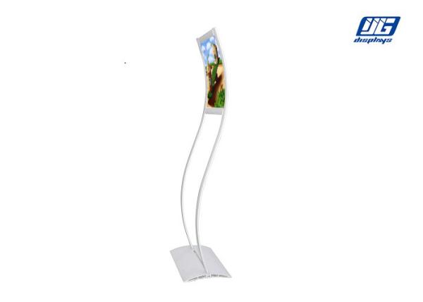 Light Silver Aluminum Structure Poster Display Stands For Advertising No Light