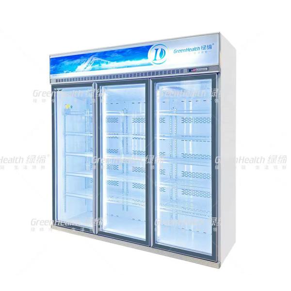換気周波数 商業用 2 ドアディスプレイ 冷蔵庫 扇風機 冷却とLED