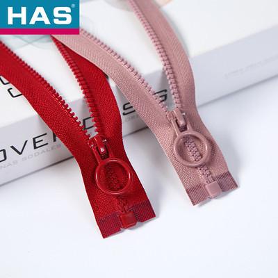 Fermeture à glissière en plastique lisse Fermeture à glissière ouverte / fermé Fermeture à glissière rouge invisible