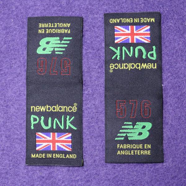 OEM Black Garment Woven Neck Labels End Fold Heat Cut Finishing