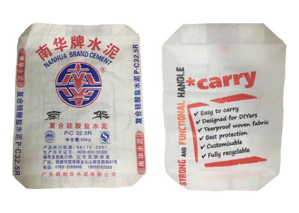 Light Weight 25kg Block Bottom Valve Bag Bopp Laminated / Square Bottom PP Woven Bag