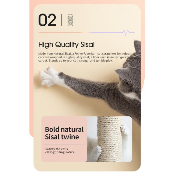 Cat Climbing Sustentable Sisal Árbol Cat Scratcher Ball Pst para gatos