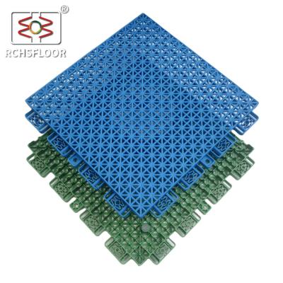 OEM ODM azulejos do quintal do quintal 204.5g peso azulejos de piso de plástico interligados