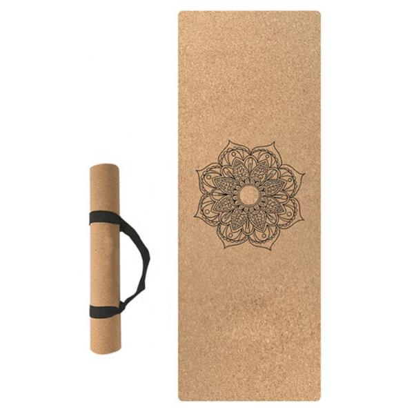 Natural Rubber Cork Non Slip Yoga Mat Custom Slip Resistant Yoga Mat