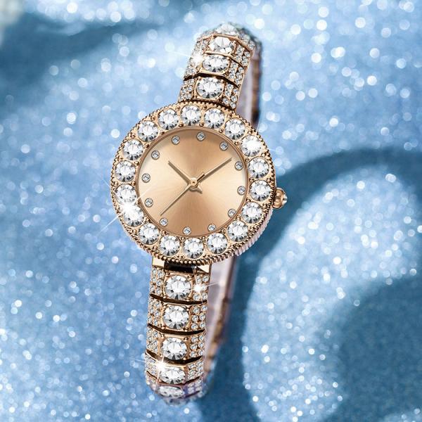 Fashion Light Luxury Women Quartz Wrist Watch With Diamond Waterproof