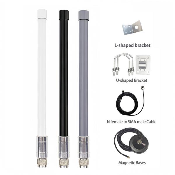 Outdoor 6dbi  5.8Ghz Fiberglass Outdoor Omni Antenna N-male Connector  Wifi 2.4G 5.8G Dual Band Fiber Glass Lora Antenna