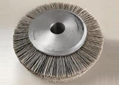 Circular 180MM OD Rotary Wire Wheel Brush Aluminium Oxide Filament Material