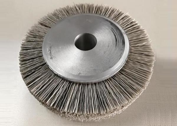 Circular 180MM OD Rotary Wire Wheel Brush Aluminium Oxide Filament Material