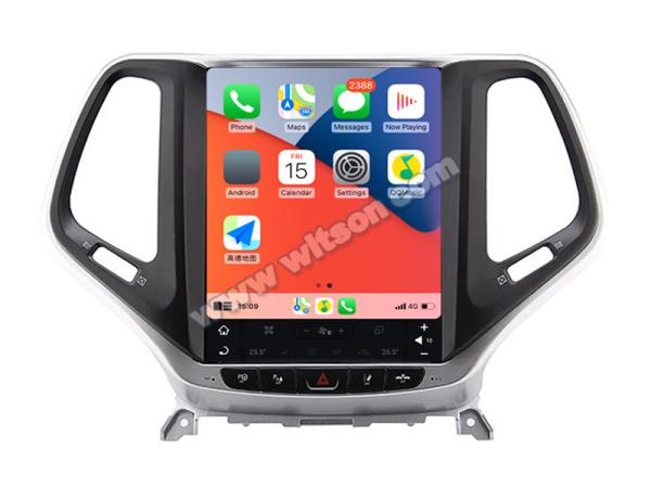 9Écran de 7 poucesTesla Écran Android vertical Pour Jeep Cherokee 5 KL 2014-2018 Moteur multimédia stéréo GPS Lecteur de jeu de voiture