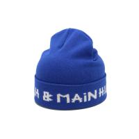 Robusto azul dos chapéus do logotipo do bordado do Beanie feito sob encomenda ocasional grossos, o macio & o morno