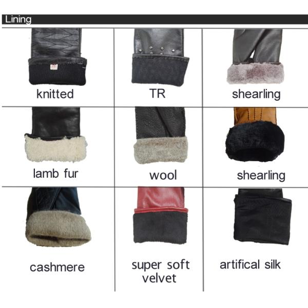 Superior quality sheepskin leather double face warm winter gloves mitten gloves