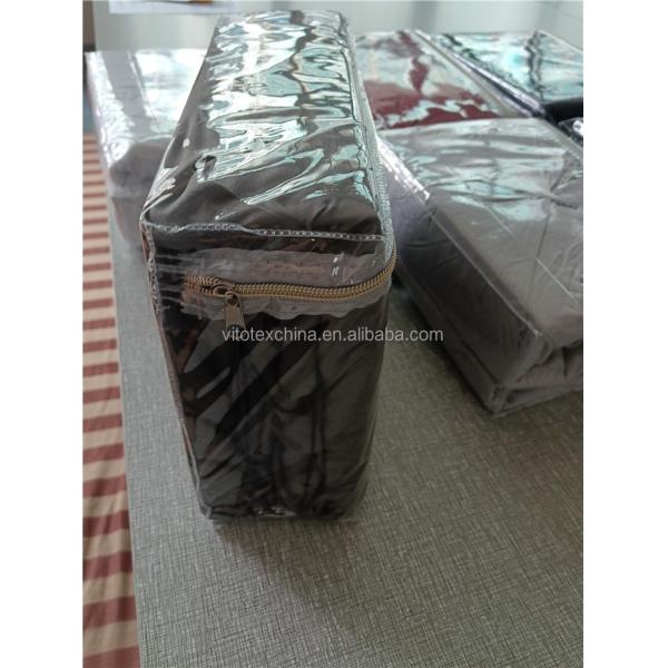 Королевский размер Solid Pinch Pleat Pintuck 3-частный набор одеяла с бриллиантовой вышивкой