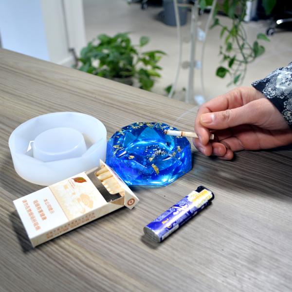 Home Decoration Silicone Resin Mold Sustainable Resin Art Molds Ashtray Shape