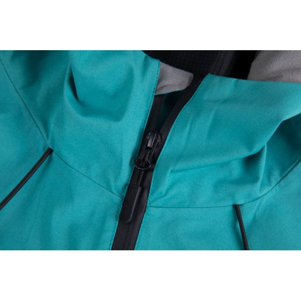 Men's Teal Waterproof Shell Jacket with Breathable Grid Lining for All-Weather Outdoor Adventures