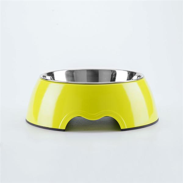 Round 14cm Rubber Bottom Dog Bowl Silicone 4.5cm Stainless Steel
