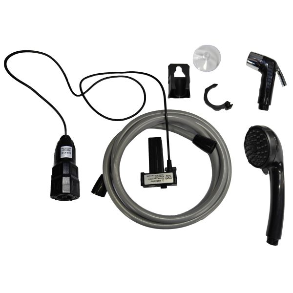 Portable Outdoor Camp Electric Shower Set for Camping Car Washing Pet Bathing Made of Durable Plastic