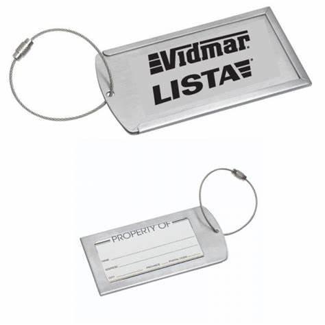 Handbag Stainless Steel Metal Card , aluminum luggage tag For Travel Airplane Baggage