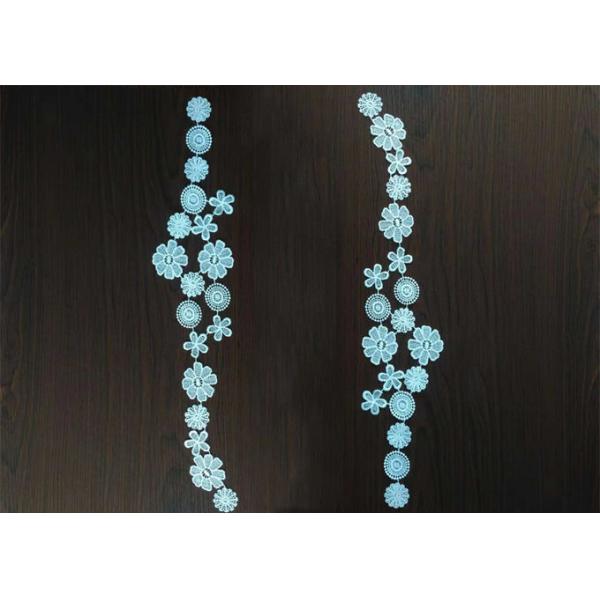 Équilibre de dentelle brodé poly par lait d'Applique de collier de dentelle de guipure de Venise de Français d'OEM