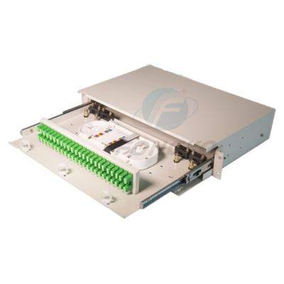 ODF 1U 24 Ports 19'' Fiber Optic Patch Panel With SC APC UPC Adapters Pigtails