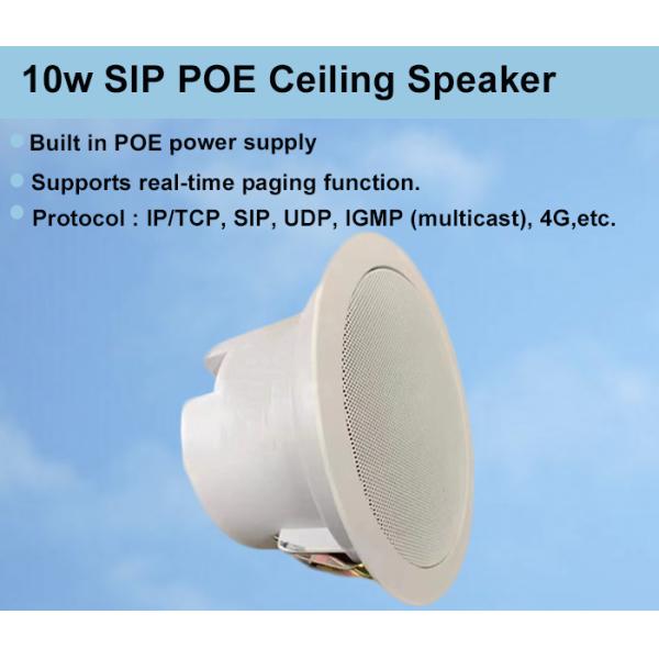 Altavoz PA SIP de techo PoE de 10W para música de fondo y radiodifusión en sistema PA