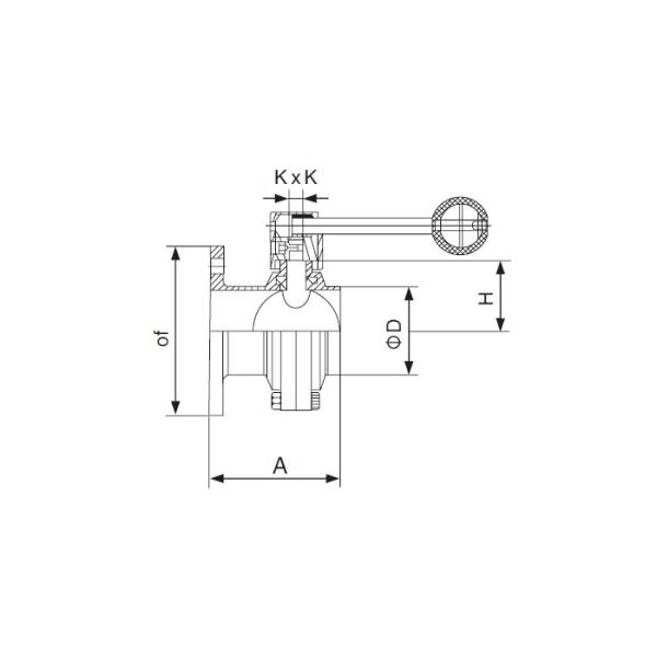 DN15 To DN100 Stainless Steel Sanitary Valves - SMS Butterfly Valve For Food Brewery