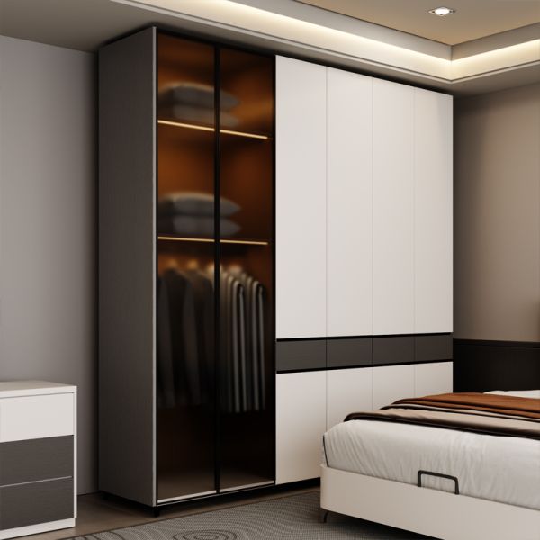 Modern Luxury Bedroom Furniture Set Classic Wooden King Size with Ample Storage Cozy Minimalist Complete Master Suite