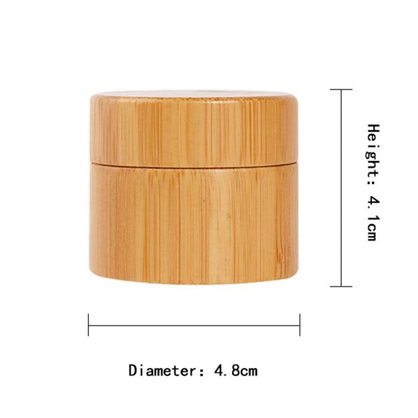 Деревянный бамбуковый опарник упаковывая опарник матированного стекла ясности 5g 15g 30g 50g 100g 200g