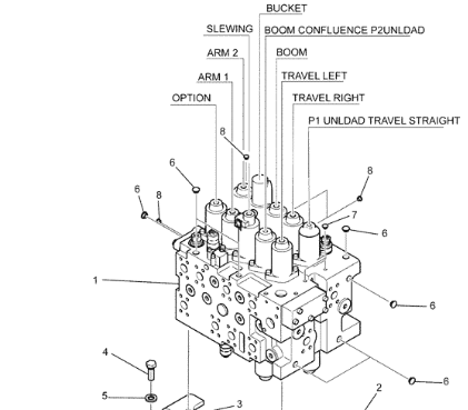 YN30V00101F5 SK235SRLC-2 SK210-8 Kobelco Excavator Hydraulic Main Valve