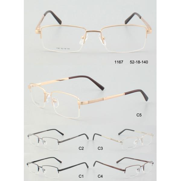 Half Frames 52 - 18 - 140 Anti Blue Light Male Retro Glasses