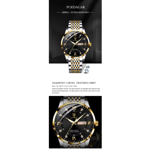 Waterproof Men's Quartz Watch · Stainless Steel Bracelet | OEM Wholesale Support - SHX