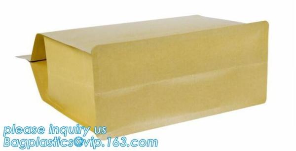 Cookie Standup Bolsas De Papel Para Comida Horizontal Snack Packaging Bags Biodegradable Kraft Paper Pouch