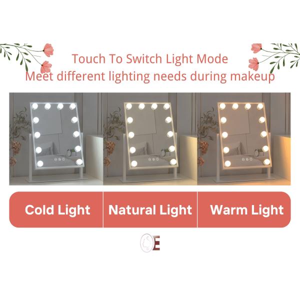 Custom 10x Vanity Illuminated Hollywood Mirrors Rotating Dresser