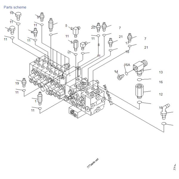 Valve de commande principale hydraulique pour excavatrice acceptée OEM pour Komatsu PC35MR-2