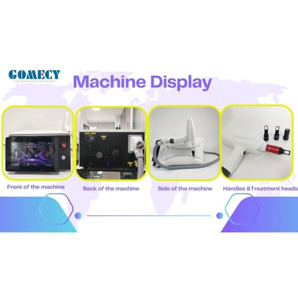 Máquina de picosegundos láser para tatuajes con pantalla táctil LCD, refrigeración y estiramiento de la piel