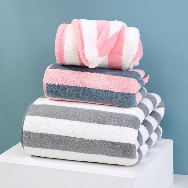 Toalha de praia de veludo de coral espessada 32*32cm/ 35*75cm/ 70*140cm/ Personalizada para hóspedes do hotel