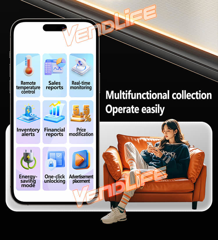 VendLife Dual Microwave Bento Vending Machine: 24/7 hot meal vending kiosk. 2x4000W, 45s, 110-168 boxes, QR & face-pay. Offices, factories. Operators, wholesalers, vending entrepreneurs.