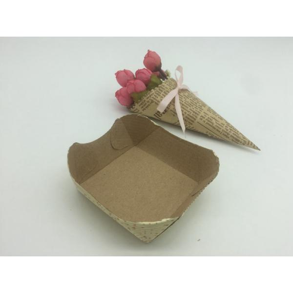 Food Grade Disposable Paper Baking Pans Takeaway Fast Food Packaging Paper Box