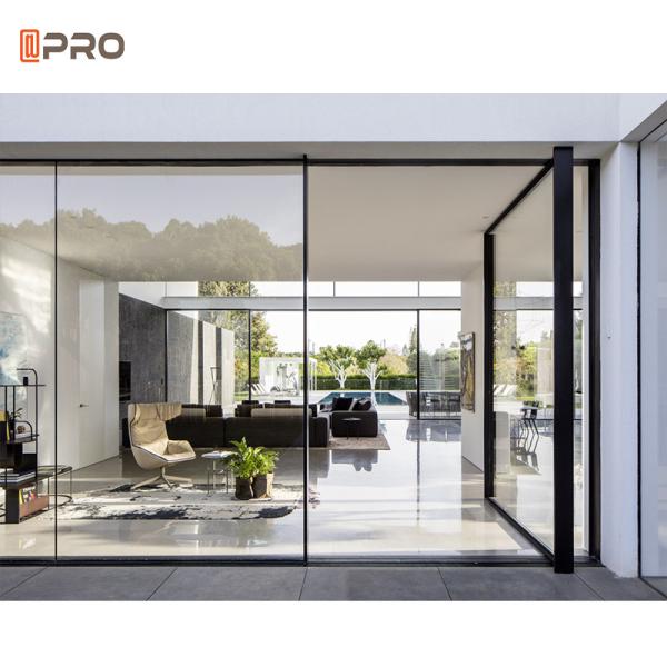 Exterior Aluminum Pivot Doors Main Entrance Glass Frameless