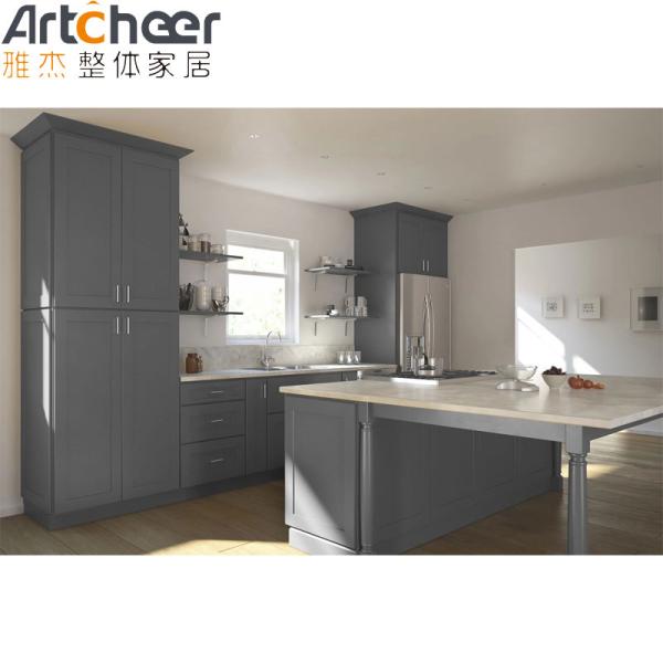 Современный дизайн дубовый шкаф для стильной организации кухни из твердого дерева