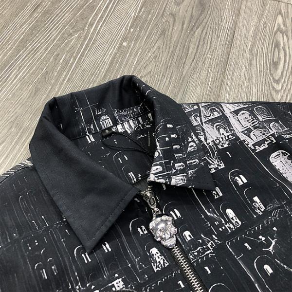 Custom Zip Up Jacket Sweatpants Set Streetwear 2 Pieces Set Joggers Dtg Vintage Print Tracksuit Jacket Pants Set