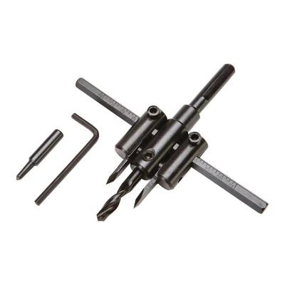 30mm-120mm Adjustable Circle Hole Cutter For Wood Black Oxide