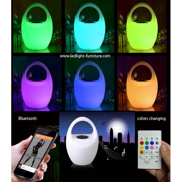 Portable App Smart Led Musical Speaker with 16 Colors Light / Lithium Battery